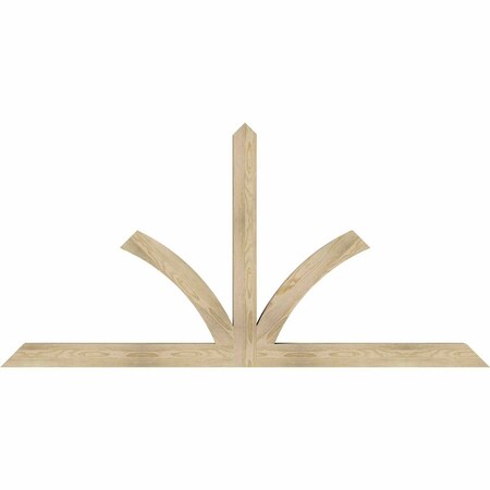Ekena Millwork Richland Rough Sawn Timber Gable Bracket, Douglas Fir, 84"W x 42"H x 4"D x 4"F, 12/12 Pitch GBW084X42X0404RIC00RDF